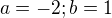 $a=-2; b=1$
