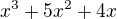 kopírovat do textarea $x^{3}+5x^{2} + 4x$
