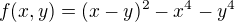 kopírovat do textarea $f(x,y)=(x-y)^2-x^4-y^4$