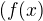 $(f(x)$