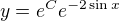 $y=e^Ce^{-2\sin x}$