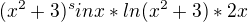 $(x^2+3)^sinx*ln(x^2+3)*2x$