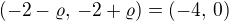 $(-2-\varrho,\, -2 + \varrho) = (-4,\, 0)$