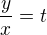 $\frac{y}{x} = t$
