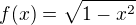 $f(x)=\sqrt{1-x^2}$