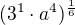 $(3^{1}\cdot a^{4})^{\frac{1}{6}}$