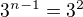 $3^{n-1}=3^{2}$
