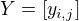 $Y = [y_{i,j}]$
