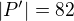 $|P'| = 82$