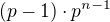 $(p-1)\cdot p^{n-1}$