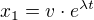 kopírovat do textarea $x_{1}=v \cdot e^{\lambda t}$