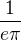 $\frac1{e\pi}$