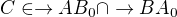 $C \in \rightarrow AB_0 \cap \rightarrow BA_0$