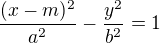 $\frac{{(x-m)^{2}}}{a^{2}}-\frac{y^{2}}{b^{2}}=1$