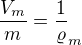 kopírovat do textarea $\frac{V_m}{m}=\frac1\varrho _m$