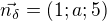 $\vec{n_\delta} = (1; a; 5)$