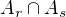 $A_{r}\cap A_{s}$