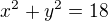 kopírovat do textarea $x^{2} + y^{2} = 18$