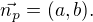 $\vec{n_{p}}=(a,b).$
