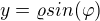 $y=\varrho sin(\varphi )$