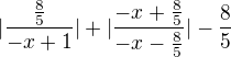 $|\frac{\frac{8}{5}}{-x+1}|+|\frac{-x+\frac{8}{5}}{-x-\frac{8}{5}}|-\frac{8}{5}$