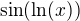 $\sin(\ln(x))$
