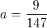 kopírovat do textarea $a=\frac9{147}$
