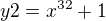 $y2=x^{32}+1$