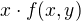 $x\cdot f(x,y)$