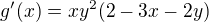 $g'(x)=xy^2(2-3x-2y)$