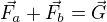 $\vec{F_a} +\vec{F_b} =\vec{G}$