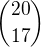 ${20\choose17}$