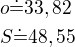 $o\dot=33,82\nlS\dot=48,55$