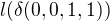 $l(\delta(0,0,1,1))$
