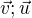 $\vec v;\vec u$