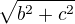 kopírovat do textarea $\sqrt{b^2+c^2}$