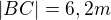 kopírovat do textarea $|BC|=6,2m$