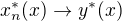 $x^*_n(x)\to y^*(x)$