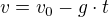 kopírovat do textarea $v= v_{0}-g\cdot t$