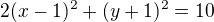 $2(x-1)^2+(y+1)^2=10$