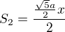 $S_2=\frac{\frac{\sqrt{5}a}{2}x}{2}$
