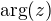 $\mathrm{arg}(z)$