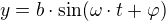 $y=b\cdot \sin (\omega \cdot t+\varphi )$
