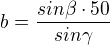 kopírovat do textarea $b=\frac{sin\beta \cdot 50}{sin\gamma}$