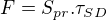$F=S_{pr}.\tau _{SD}$