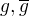 $g, \overline{g}$