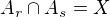 $A_{r}\cap A_{s}= X$