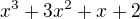 $x^3+3x^2+x+2$