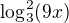 kopírovat do textarea $\log^2_3(9x) $