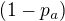 $(1-p_a)$